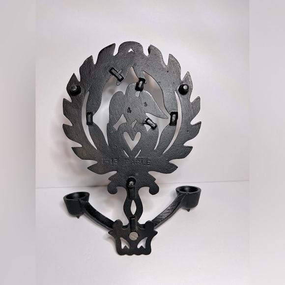 Vintage Cast Iron Eagle Candle Sconce - Picture 4 of 4